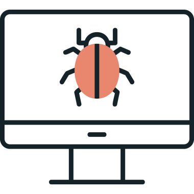 bilgisayar ekranı simgesi, vektör illüstrasyonu basit tasarım