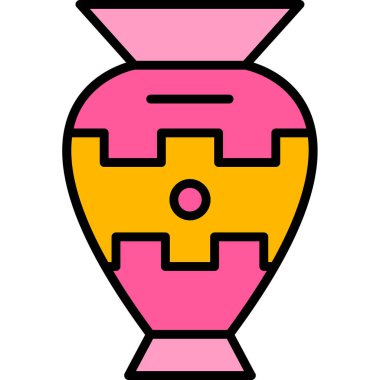 Antik Jar simgesinin vektör illüstrasyonu      