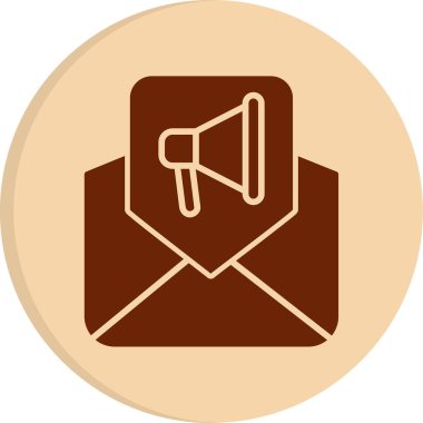 e-posta pazarlama simgesi, vektör illüstrasyonu basit tasarım