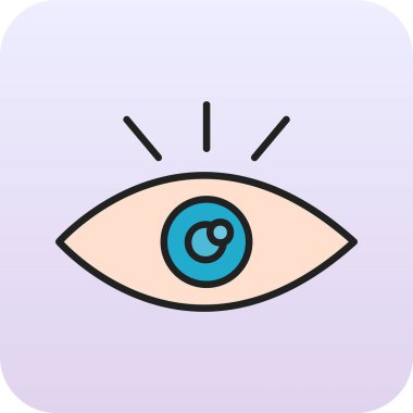 Göz. Web simgesi basit illüstrasyon 