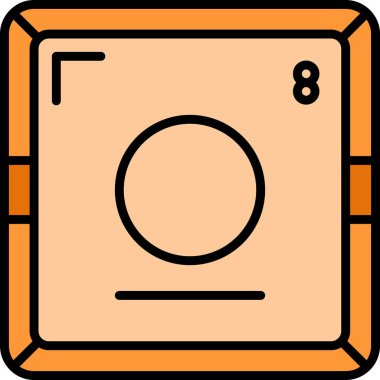 Oxygen modern simgesinin vektör çizimi                      