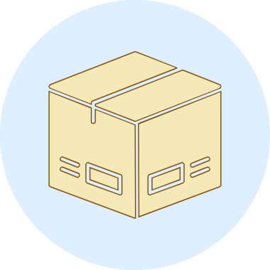 Paket, dağıtım simgesi vektör illüstrasyonu 