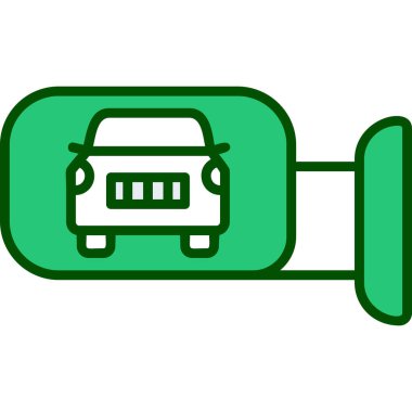 Yan Ayna ikonu vektör illüstrasyonu                      