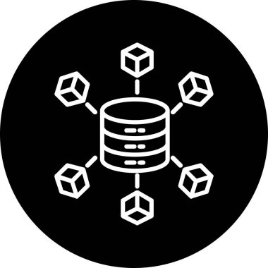 Büyük Veri vektör simgesi, basit illüstrasyon                  