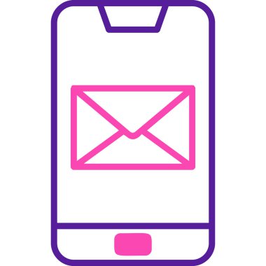 Telefon mesajı simge vektör çizim