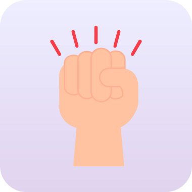 yumruk simgesi, vektör illüstrasyonu basit tasarım