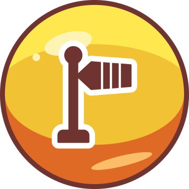 Modern Rüzgar İşareti simgesinin vektör illüstrasyonu                