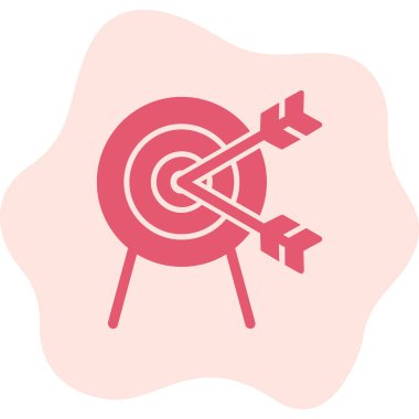 Oklu ağ simgesi olan hedef basit illüstrasyon