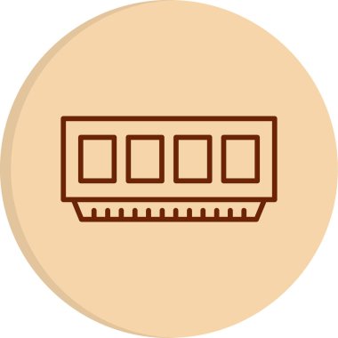 bilgisayar bellek simgesi, vektör illüstrasyonu basit tasarım