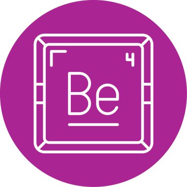 vector illustration of Beryllium modern icon                       clipart