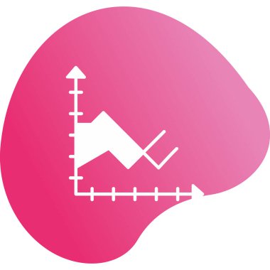 Çizgi Çizelgesi Ağ simgesi, vektör illüstrasyonu