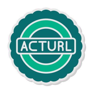 Gerçek. Web simgesi vektör illüstrasyonu