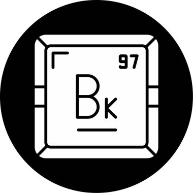 Berkelium modern simgesinin vektör illüstrasyonu                      