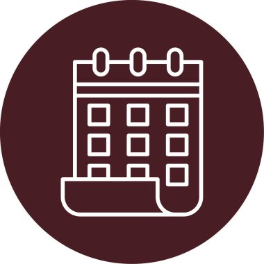 Takvim. Web simgesi basit illüstrasyon