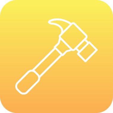 Çekiç ağı simgesi, basit vektör illüstrasyonu 