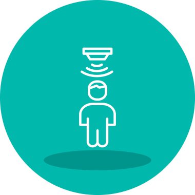 Hareket Sensörü simgesi, vektör illüstrasyonu basit tasarım