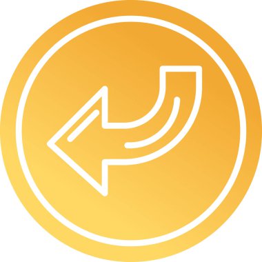 Ok simgesini, vektör illüstrasyonunu geri ver 