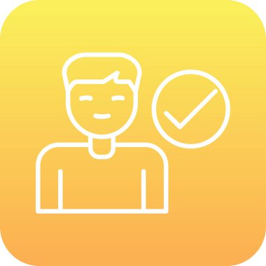 Onaylanmış Adaylar web simgesi vektör illüstrasyonu