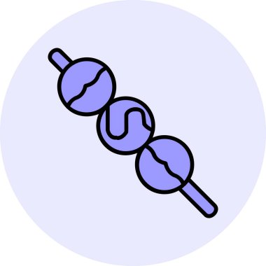 Dango web simgesi. Japon dango tatlıları vektör illüstrasyonu