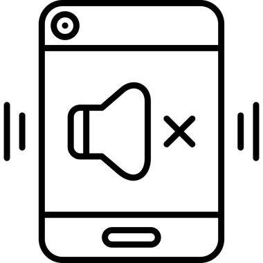 telefon basit simgesi, vektör çizim