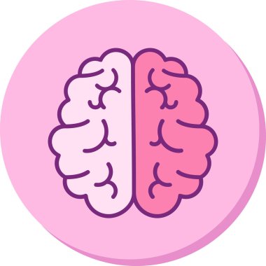 Beyin. Web simgesi basit illüstrasyon 