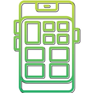 Mobil app simge vektör çizim     