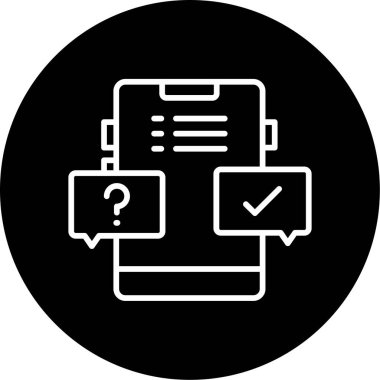 Quiz web simgesi vektör illüstrasyonu