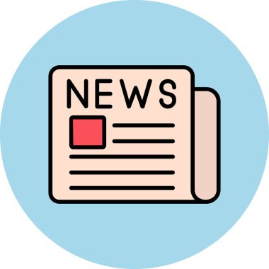 Bir gazete simgesinin vektör illüstrasyonu