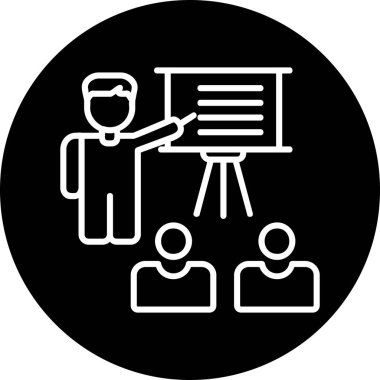 personel eğitim simgesi, vektör illüstrasyonu basit tasarım