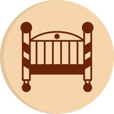 Bebek Beşiği Web simgesi vektör illüstrasyonu
