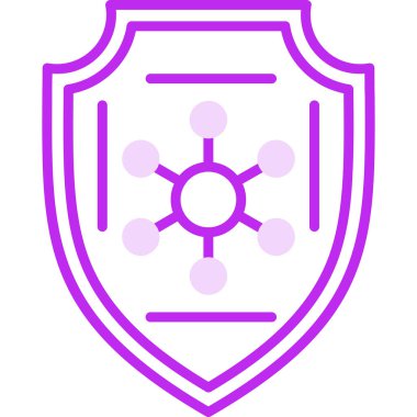 Web simgesi, vektör çizim kalkan              