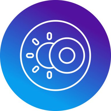 Karanlık mod. Web simgesi basit illüstrasyon