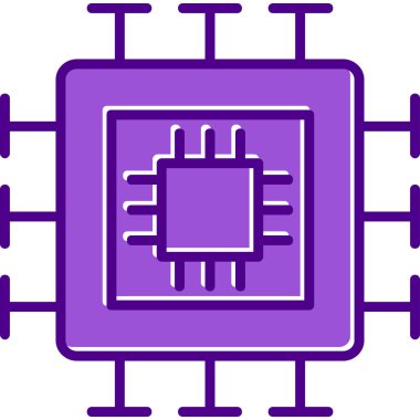 İşlemci. Web simgesi basit tasarım 