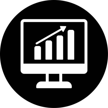 Analytics icon, vector illustration simple design
