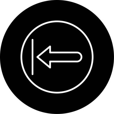 Sol ok simge vektör çizim        