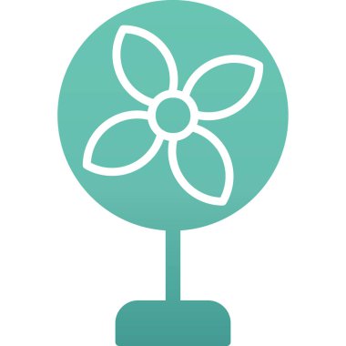 air fan simgesi, vektör illüstrasyonu basit tasarım