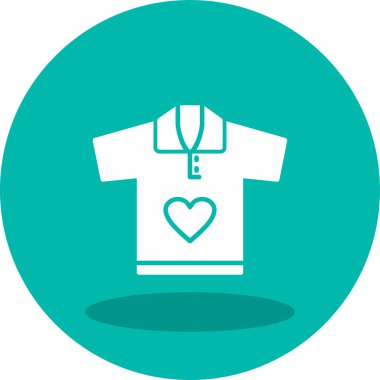 Gömlek simgesi, vektör illüstrasyonu basit tasarım