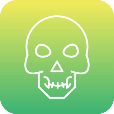 Kafatası. Web simgesi basit illüstrasyon