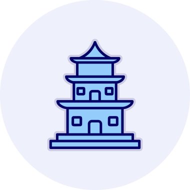 Tapınak binası Web simgesi basit illüstrasyon