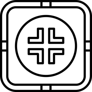 Çıkış düğmesi simgesi, basit vektör illüstrasyonu 