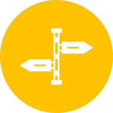 Yol İşaretinin vektör simgesi