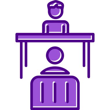 İş Görüşmesi modern simgesinin vektör illüstrasyonu        