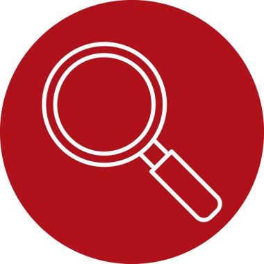 Büyütme cam simgesi, vektör illüstrasyonu 