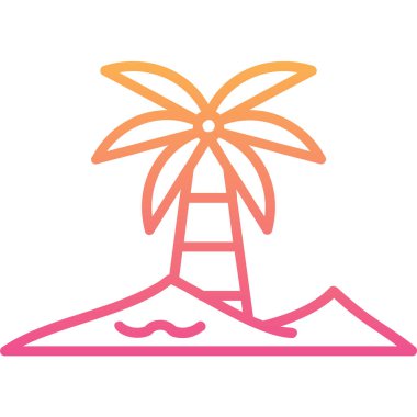 Oasis Web simgesi, vektör illüstrasyonu 