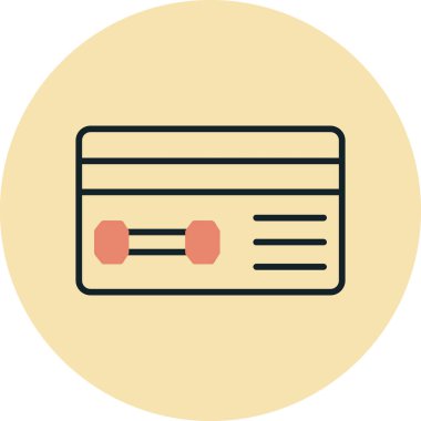 Üye Kart simgesi, vektör illüstrasyonu basit tasarım