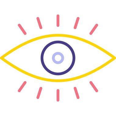 vizyon. Web simgesi basit illüstrasyon