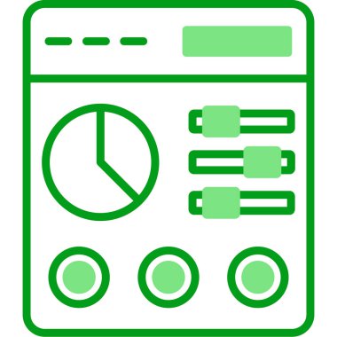 Kontrol Paneli modern simgesinin vektör illüstrasyonu                         