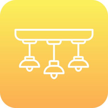 Asılı Lambalar simgesinin vektör illüstrasyonu           