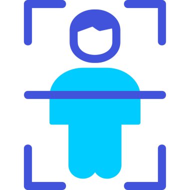 Vücut Tarama Web simgesi, vektör illüstrasyonu