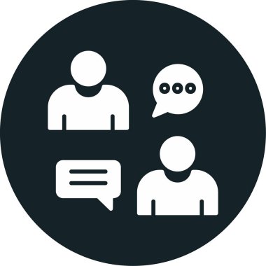 sohbet simgesi, vektör illüstrasyonu basit tasarım